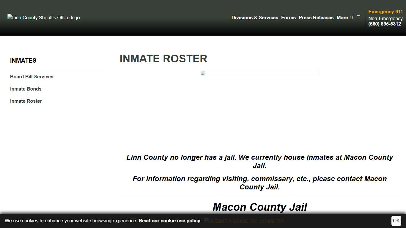 Inmate Roster | Linn County Missouri Sheriff's Office